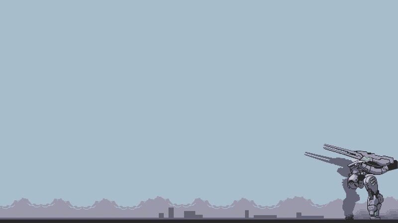 Mech with Twin Cannons — Gray