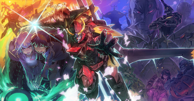 Mech with Two Pilots — Red