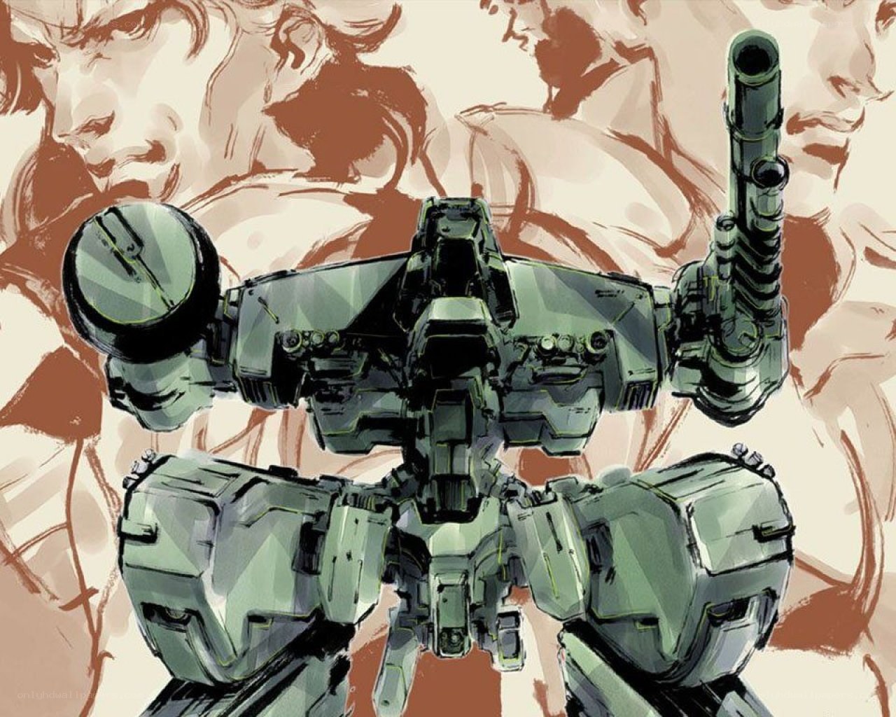 mech with weapon