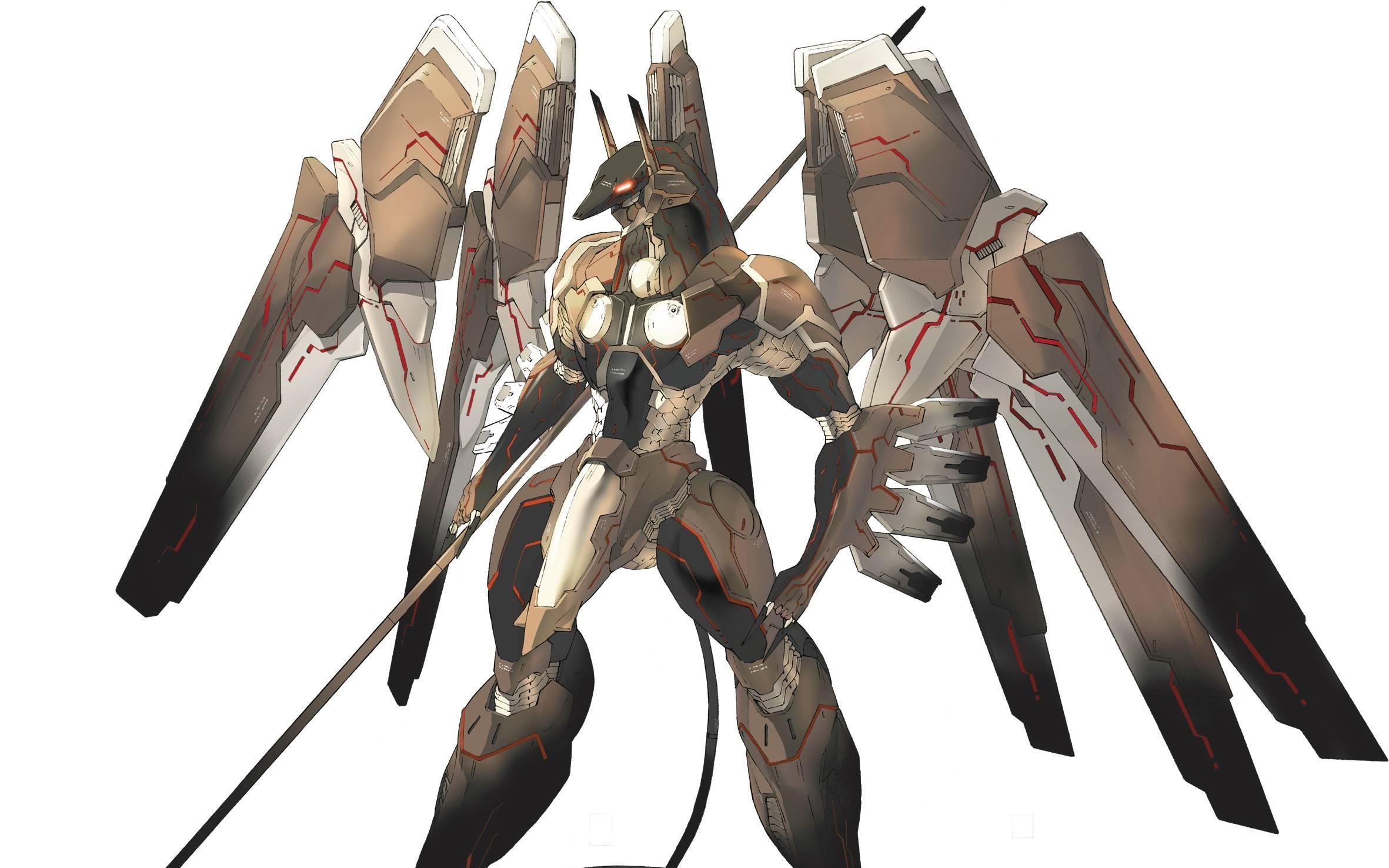 mech with wing-like armor