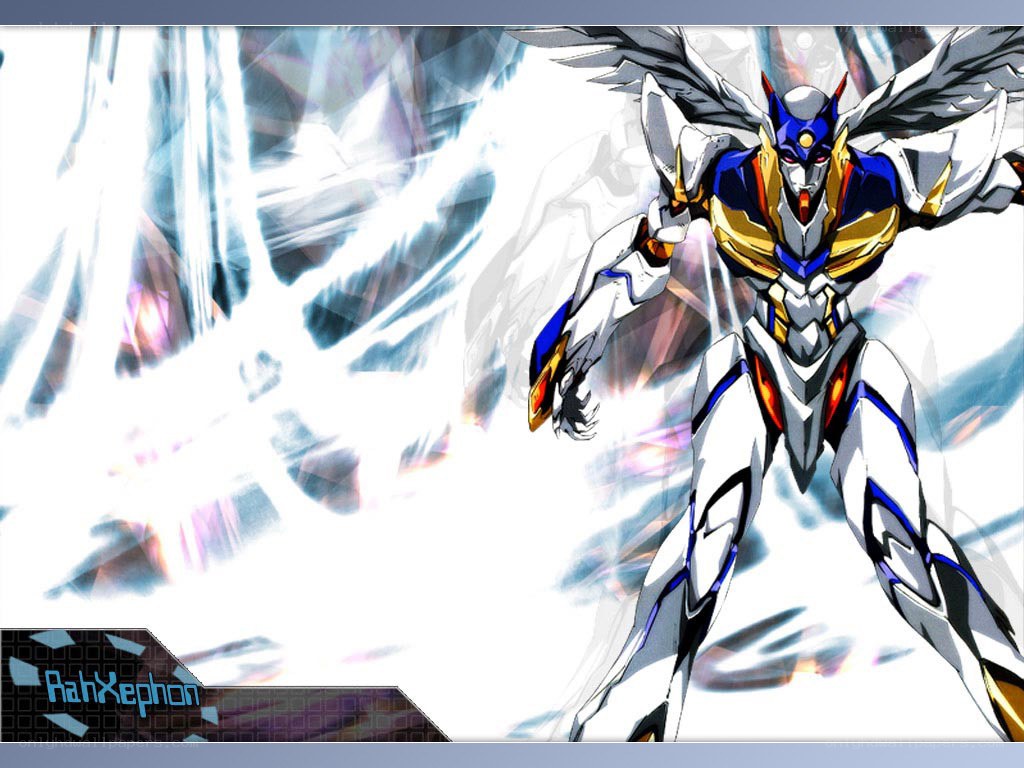 mech with wings in action