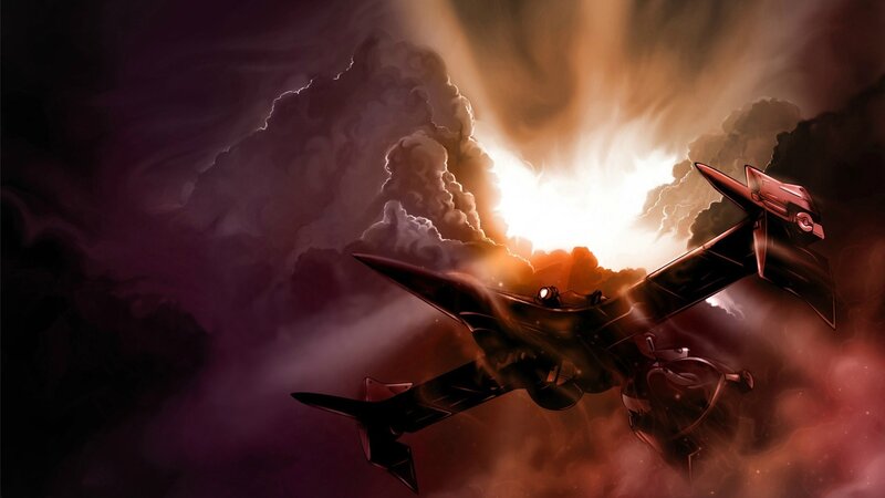 Mecha Aircraft in Storm