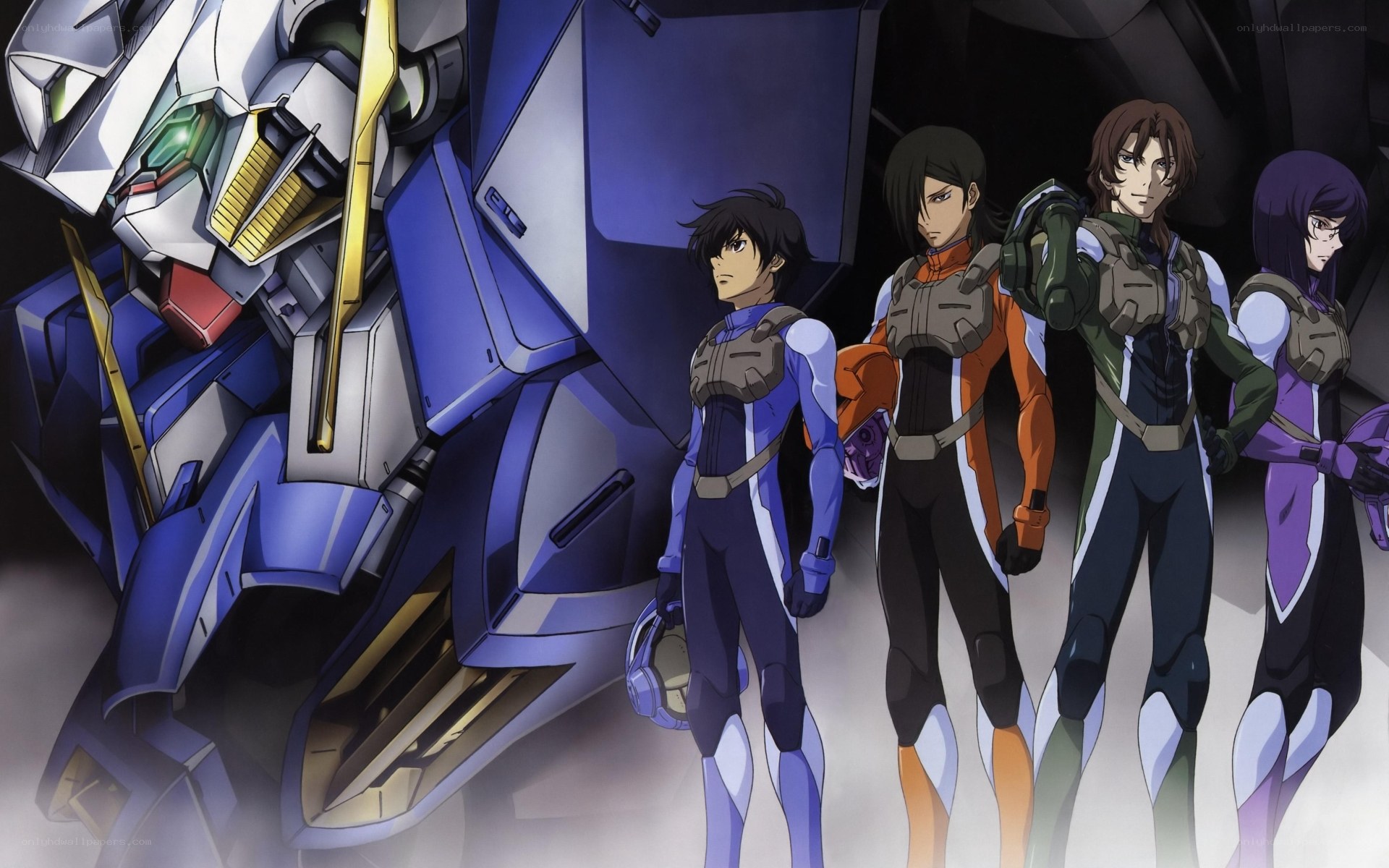 mecha and pilots in uniform