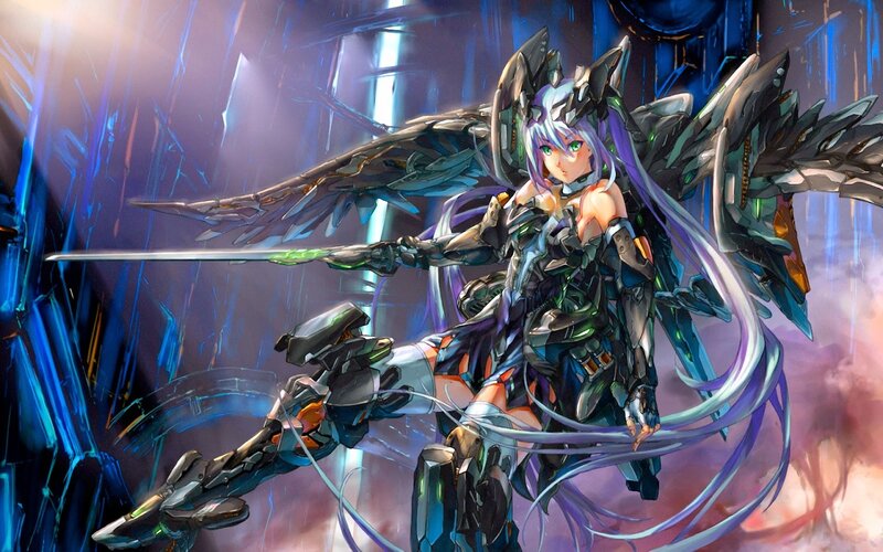 Mecha-armored Woman — Blue