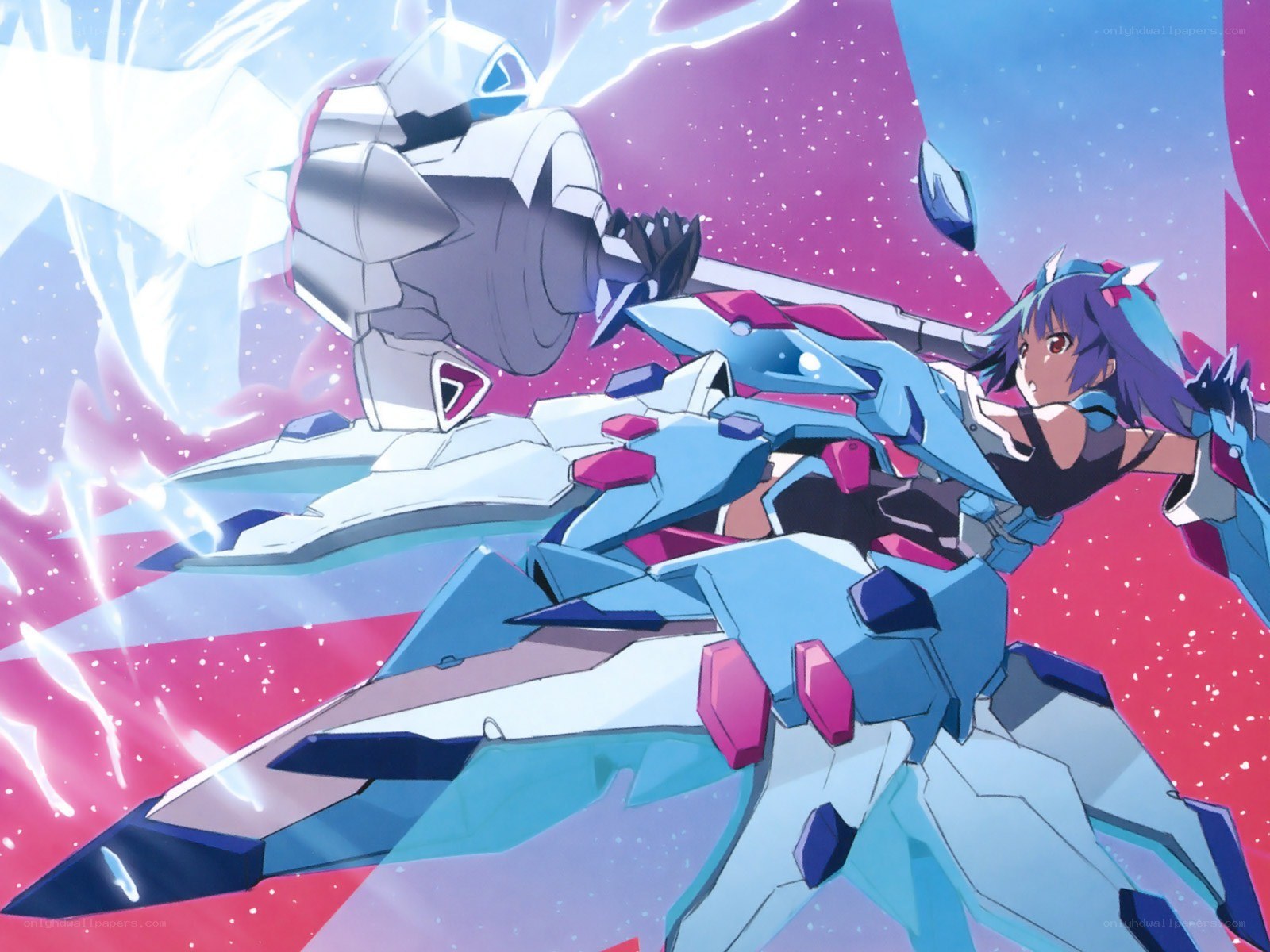 mecha battle in space
