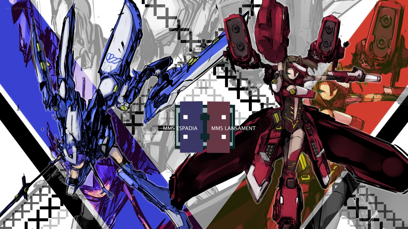 Mecha combat illustration