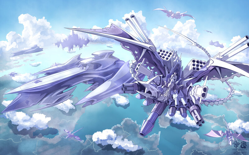 Mecha Dragon in Sky