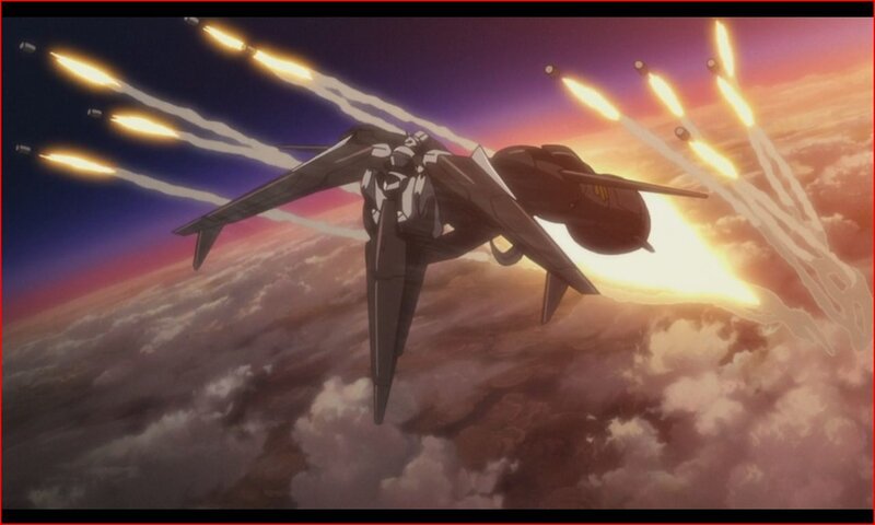 mecha fighter in space battle