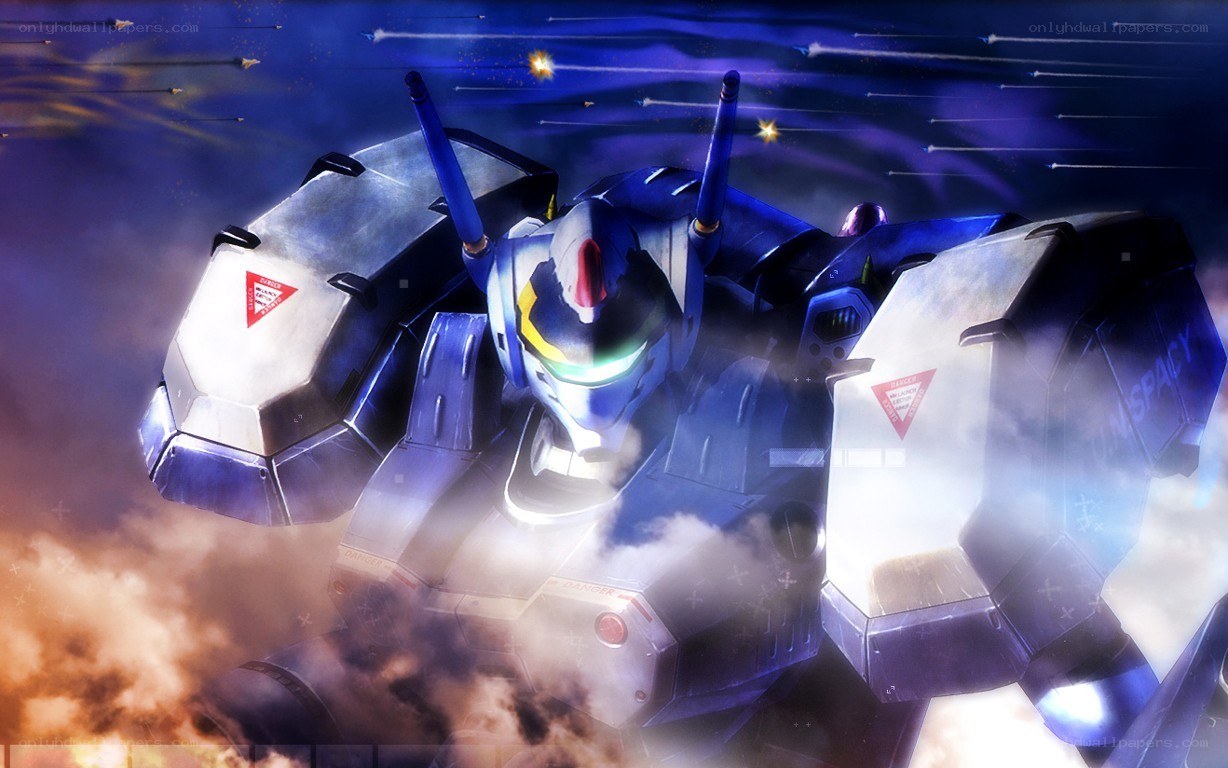 mecha in battle scene