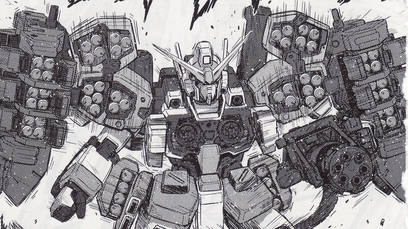 mecha in combat formation