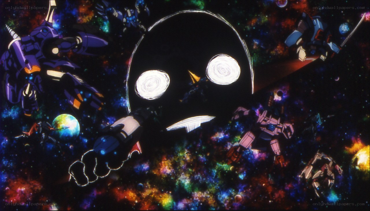 mecha in space battle