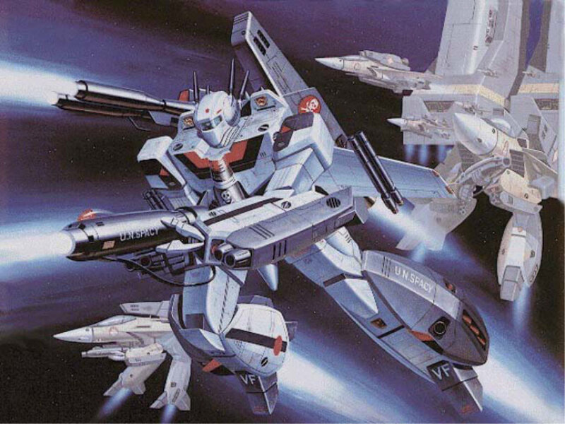 mecha in space battle