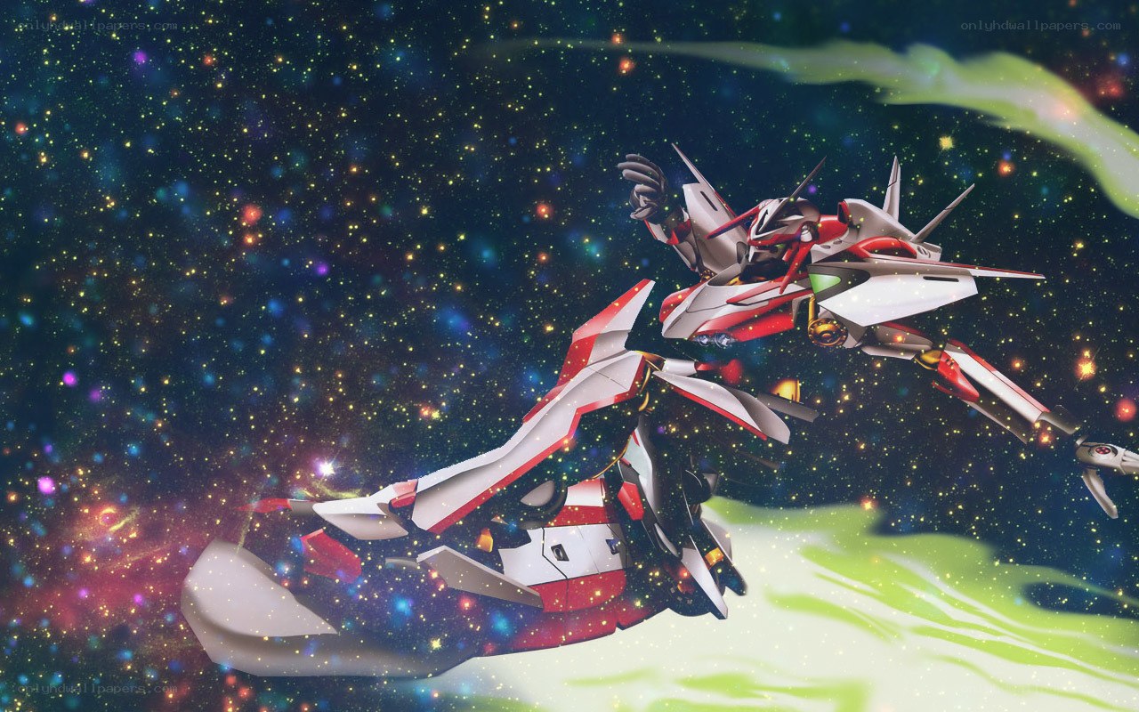 mecha in space battle