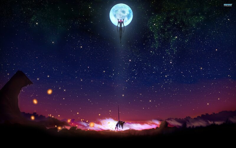 Mecha in Starry Sky — Purple