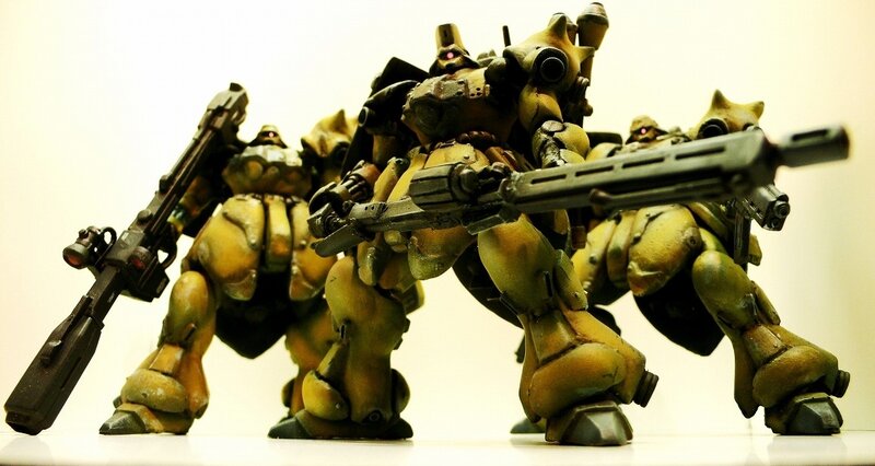 mecha models with weapons
