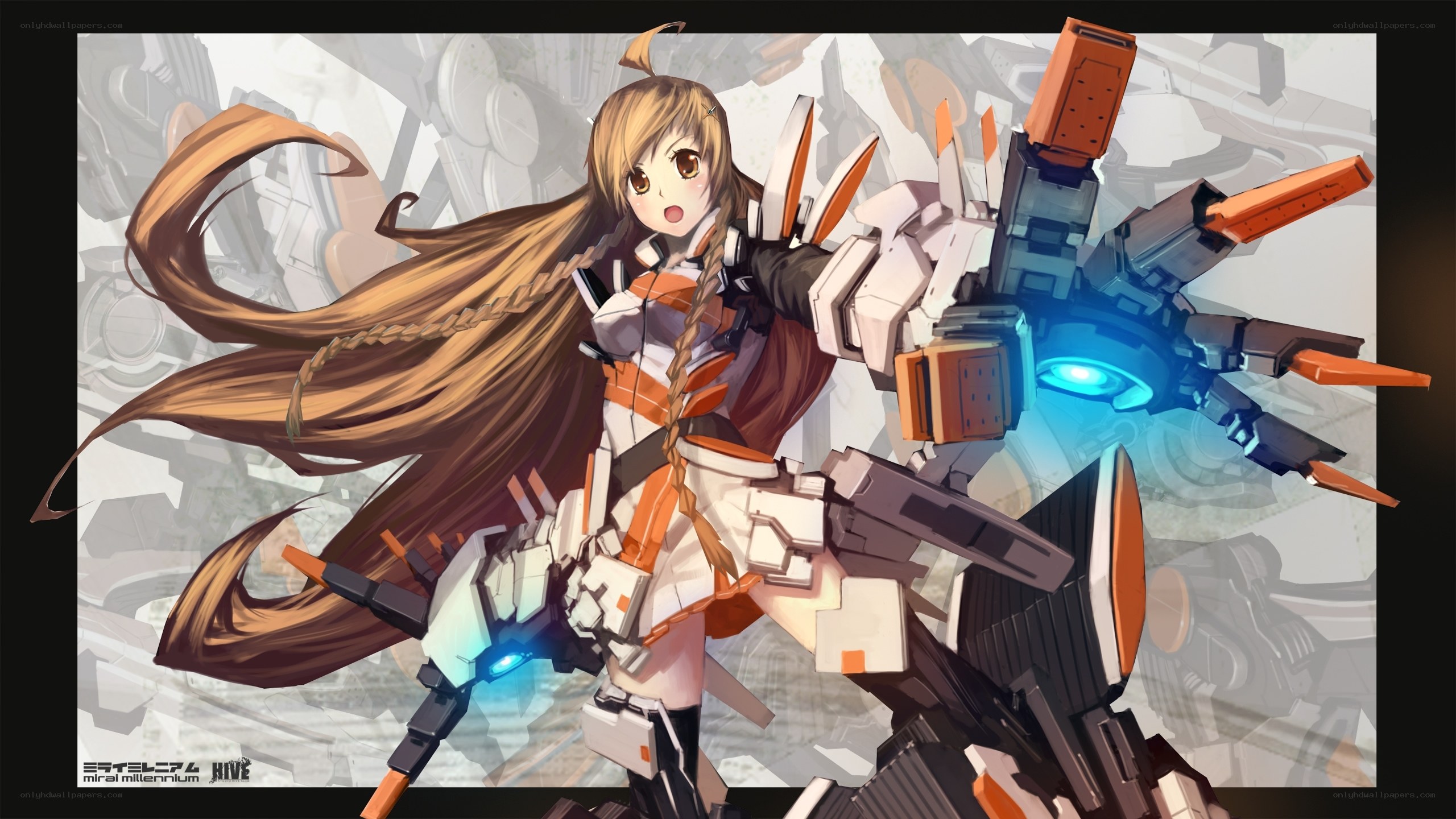 mecha pilot girl artwork