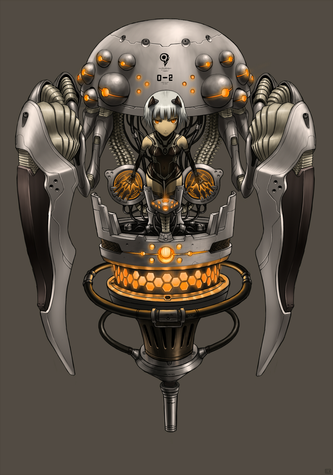mecha pilot in cockpit