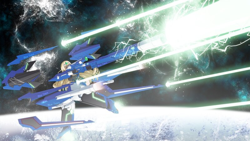 mecha pilot in space battle
