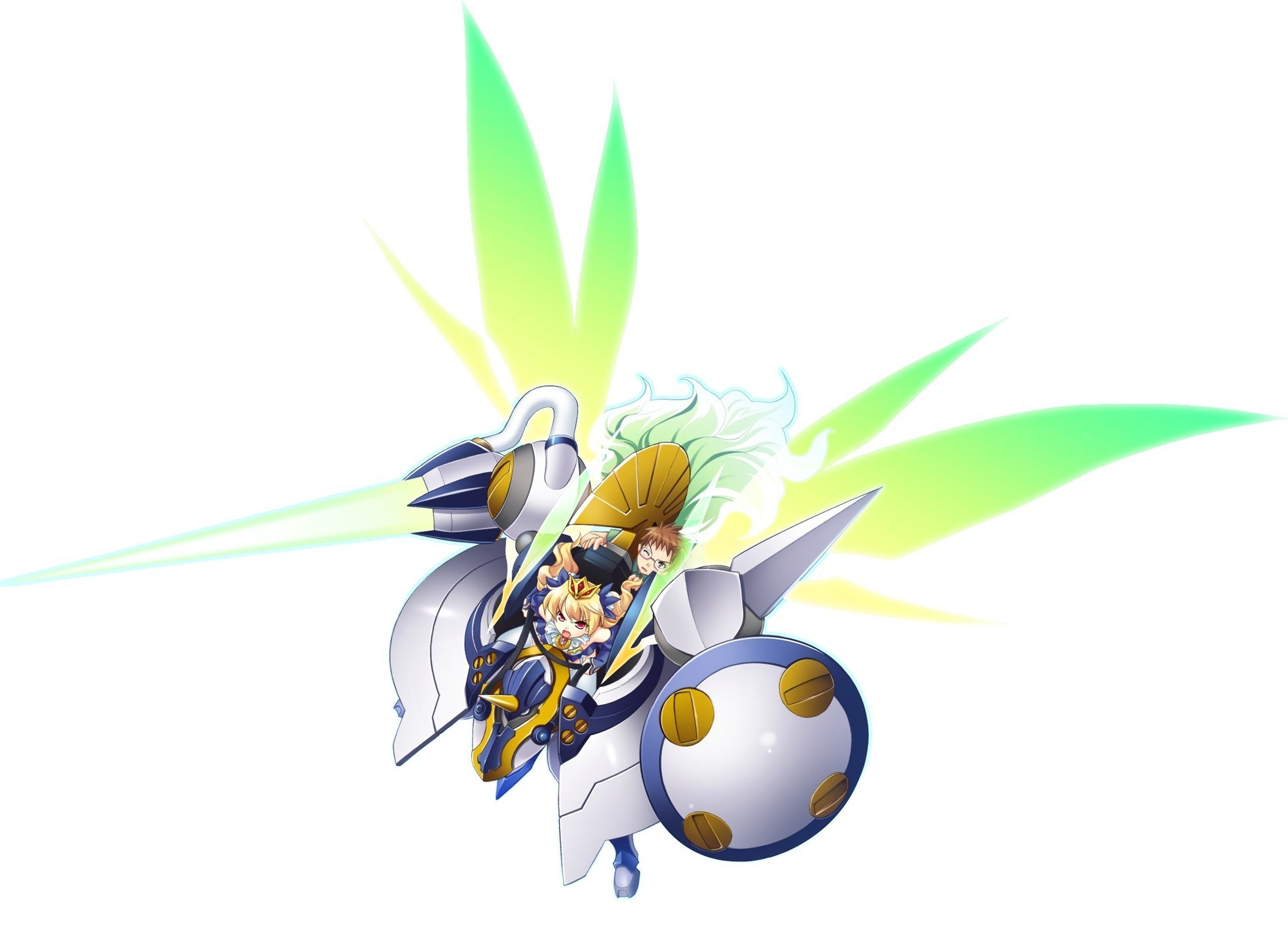 mecha pilot with green energy