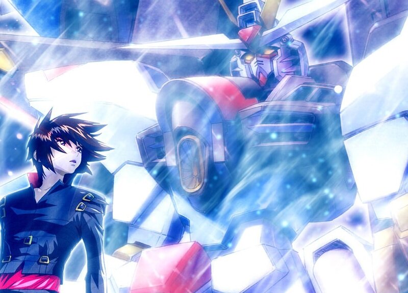 mecha pilot with mobile suit