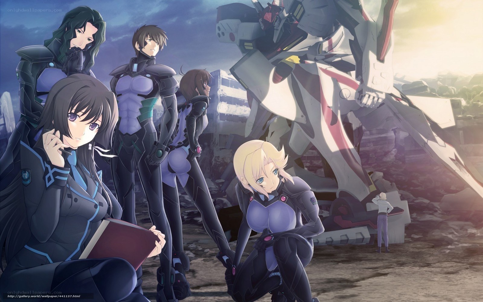 mecha pilots in a war zone