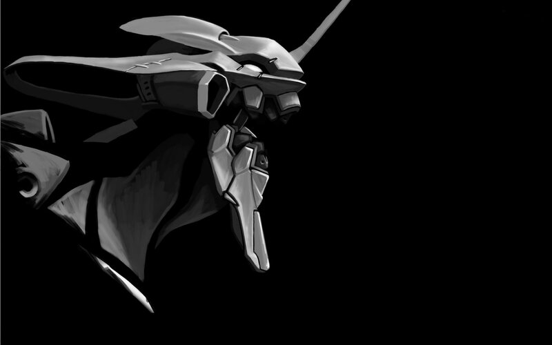 mecha robot head close-up