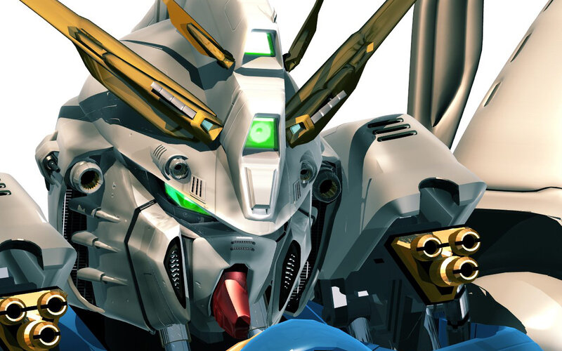 mecha robot head close-up