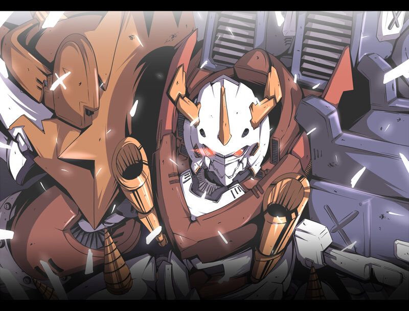 Mecha Robot Head — White
