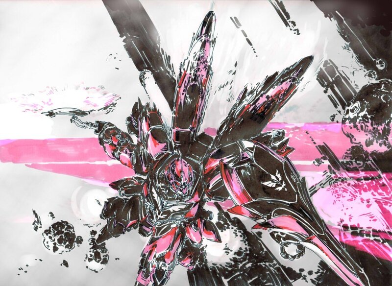 mecha robot in action
