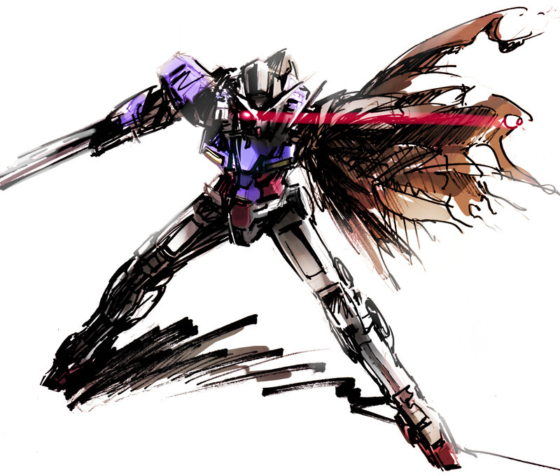 mecha robot in action