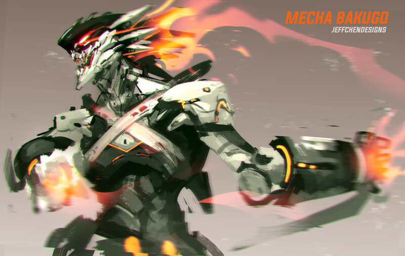 Mecha Robot in Combat — Gray