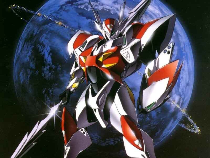 mecha robot in space