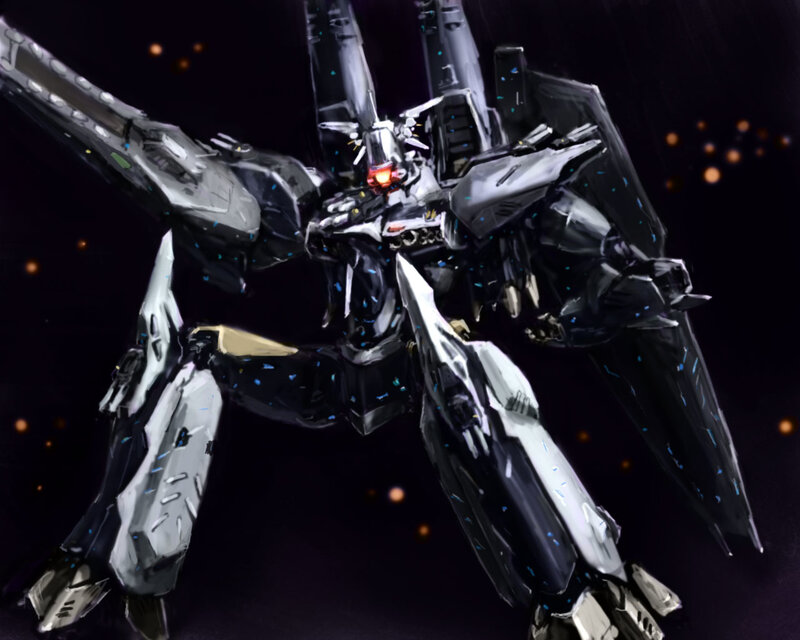 mecha robot in space
