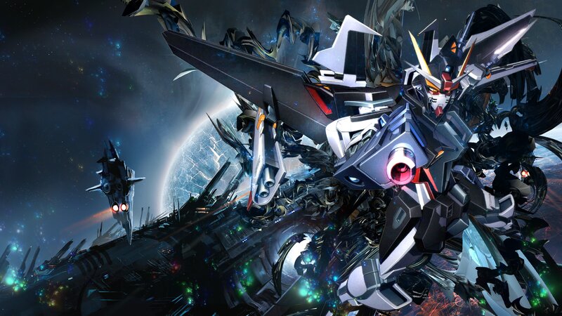 Mecha Robot in Space — Black, Dramatic, Night