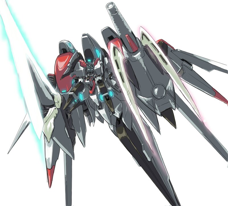 mecha robot with energy blades