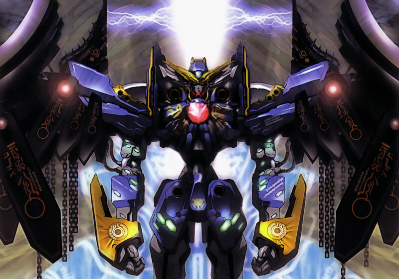 mecha robot with glowing core