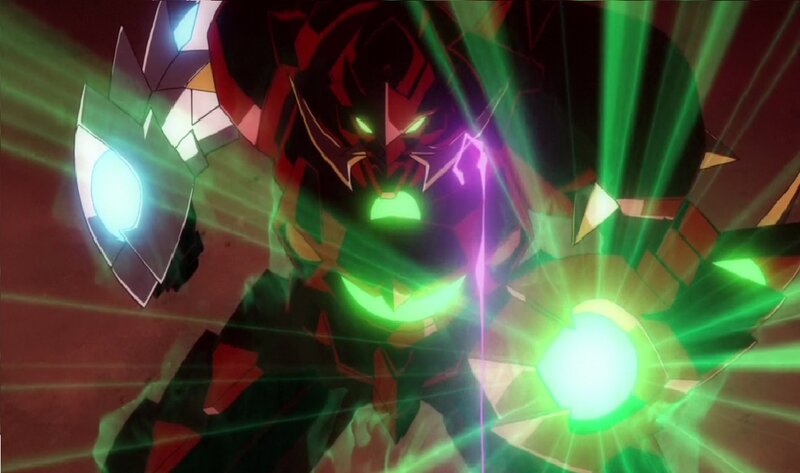 Mecha Robot with Glowing Eyes — Green