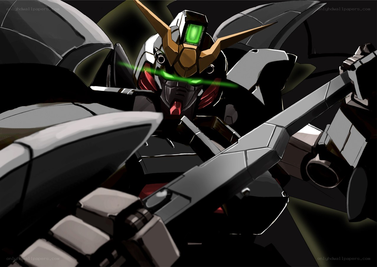 mecha robot with green eyes