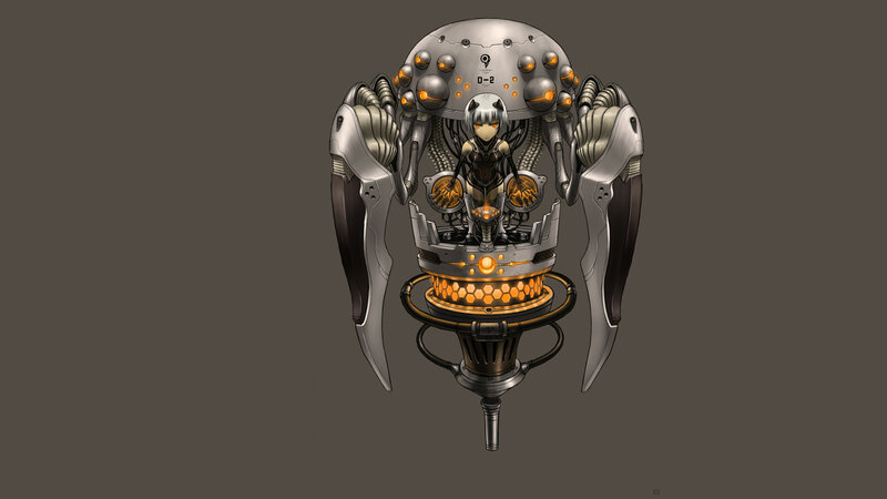 mecha robot with pilot