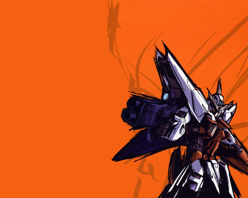 mecha robot with weapon