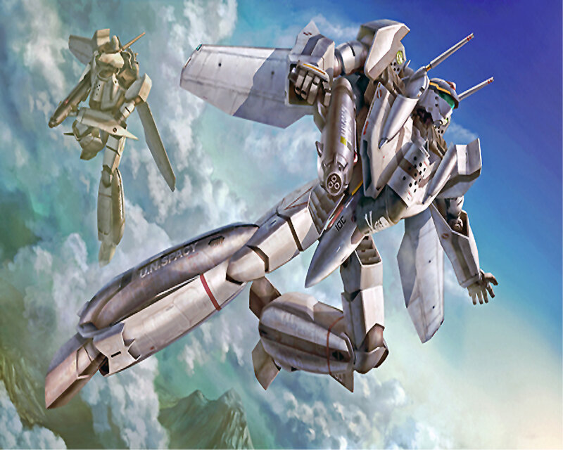 Mecha Robots in Flight