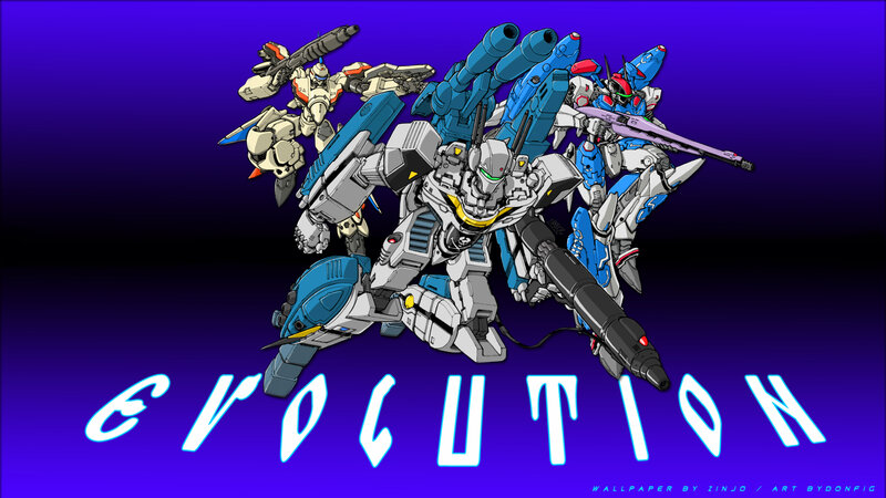 Mecha Robots in Formation — Blue