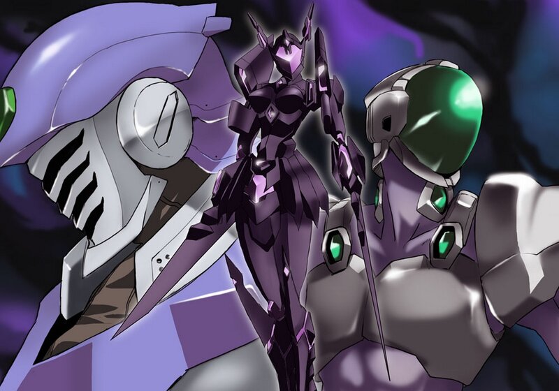 Mecha Robots in Formation — Purple