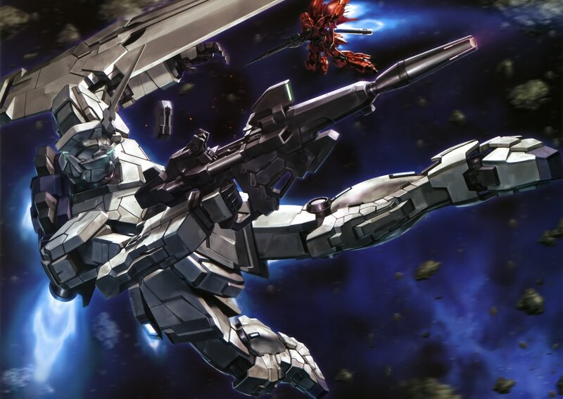 Mecha Robots in Space — Blue, Dramatic, Night, Digital Art
