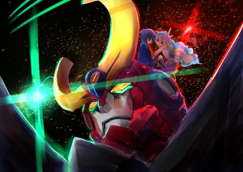 Mecha with Two Girls