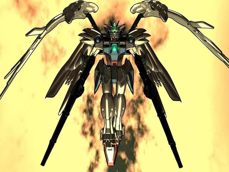 mecha with wing-like arms