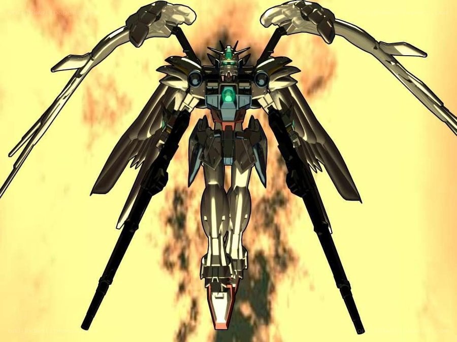 mecha with wing-like arms