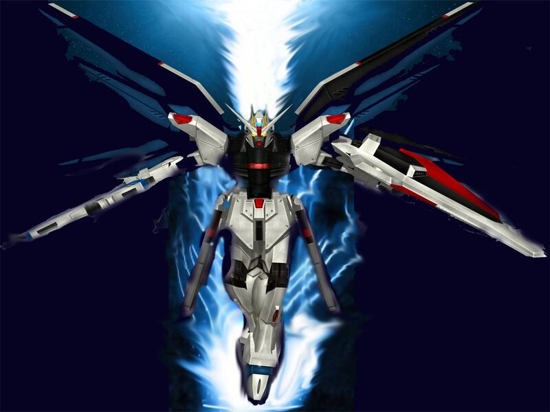 Mecha with Wing-like Thrusters