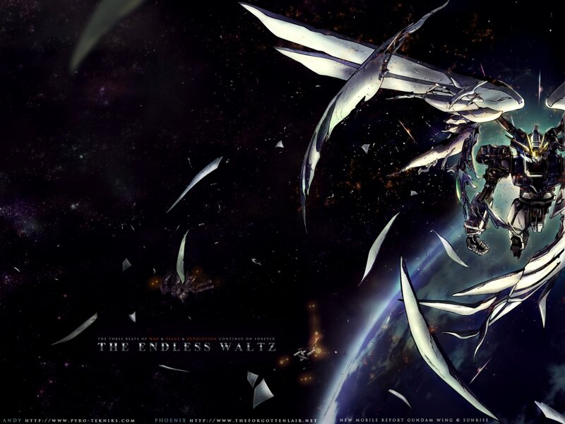 Mecha with Wings in Space — Black