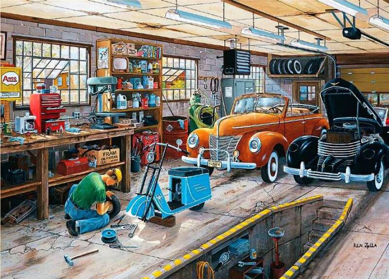 Mechanic in Garage